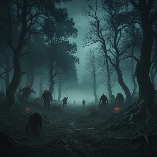 Выживи в лесу с монстрами.